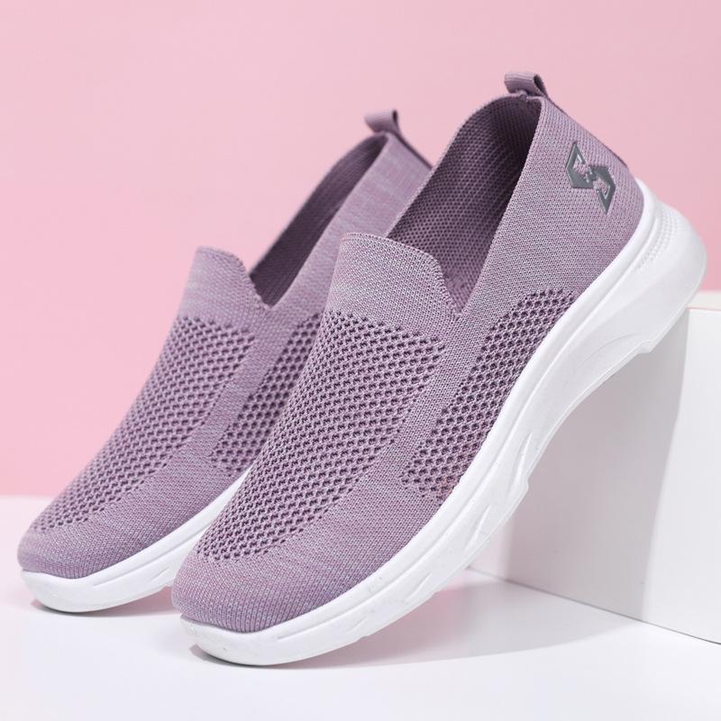 Elderly Shoes 24 Years Summer Casual Men's Shoes Middle-aged and Elderly Men and Women the Same Sports One Pedal Dad Walking Shoes