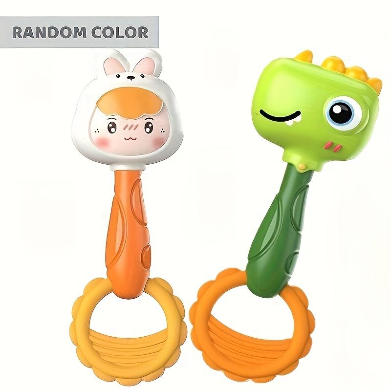 2PCS Baby Rattle Toy with Animal Shapes - Toy for Infants & Toddlers- Hand-Eye Coordination, Safe Non-Toxic Material