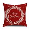 Christmas Pillow Cover Christmas Pillow Linen Cartoon Print Holiday Home Bed Cushion Cover