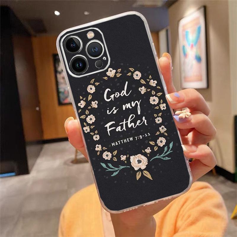 

Phone Case For iphone 17ProMax Air 16 15 14 13 Pro Max 15 16 Pro 15Plus Bible verse Jesus Christian Case Funda iPhone 13Pro
