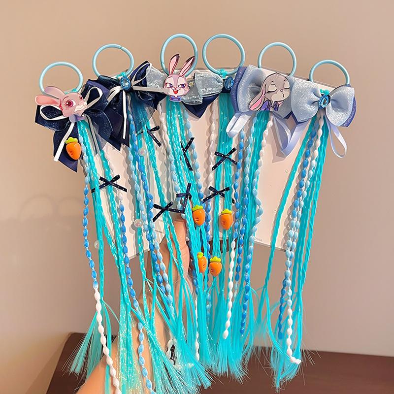 Child Rabbit Police Officer Wig Braid Baby Braid Dirty Boxing Twist Braid Colored Headband Hair Rope Sweet Cool