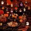 1PC Halloween LED String Lights 10/20 LED Ghost Pumpkin Spider Mummy Skeleton Fairy Lights Suitable for Holiday Party Home Decor