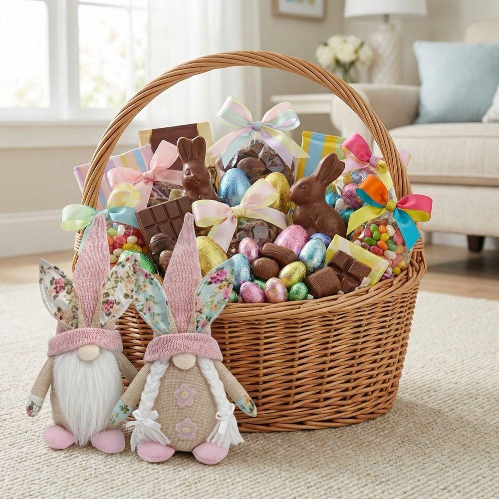 Zajíc na jaře Tématický Velikonoční zajíček Gnóm Bezobličejový design Jarní gnóm Dekorace Dětský dárek