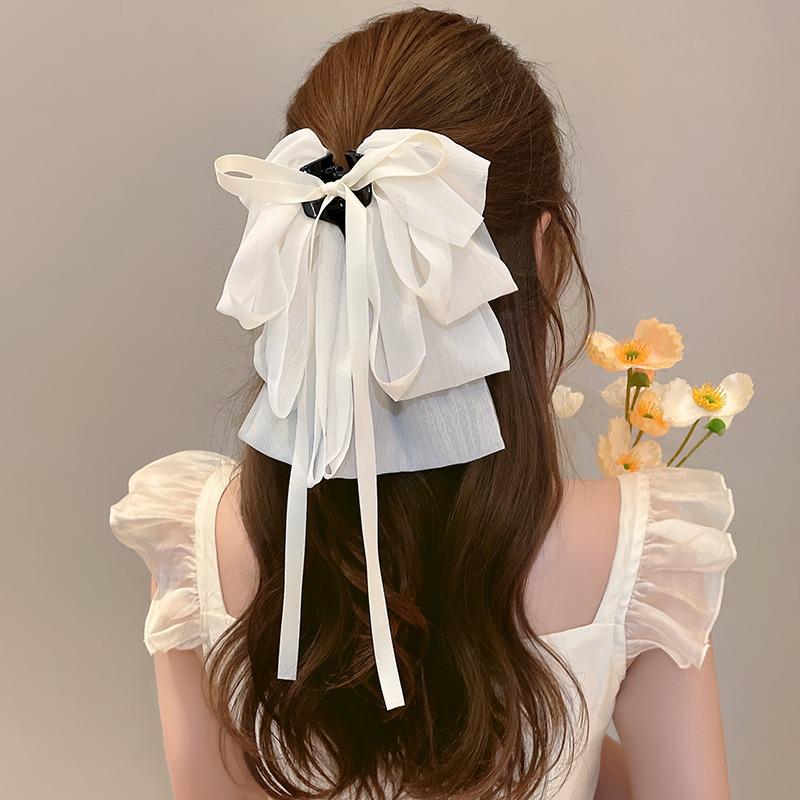 Women's Bowknot Hairband: New Ponytail Ribbon Headdress with Polka Dot Design