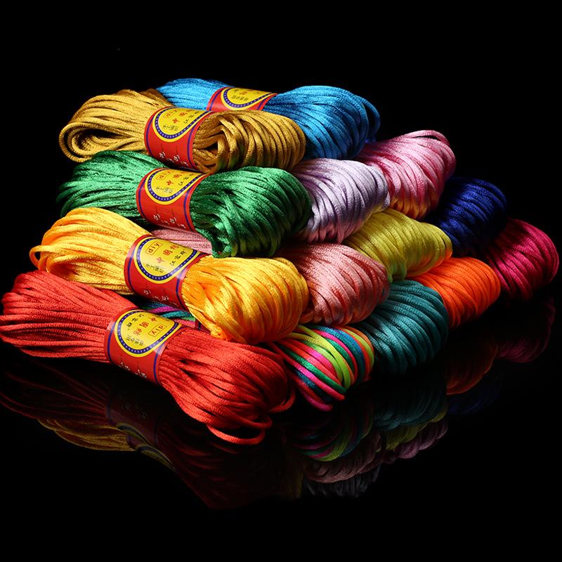 Red Polyester Chinese Knotting Cord for DIY Bracelets and Beading