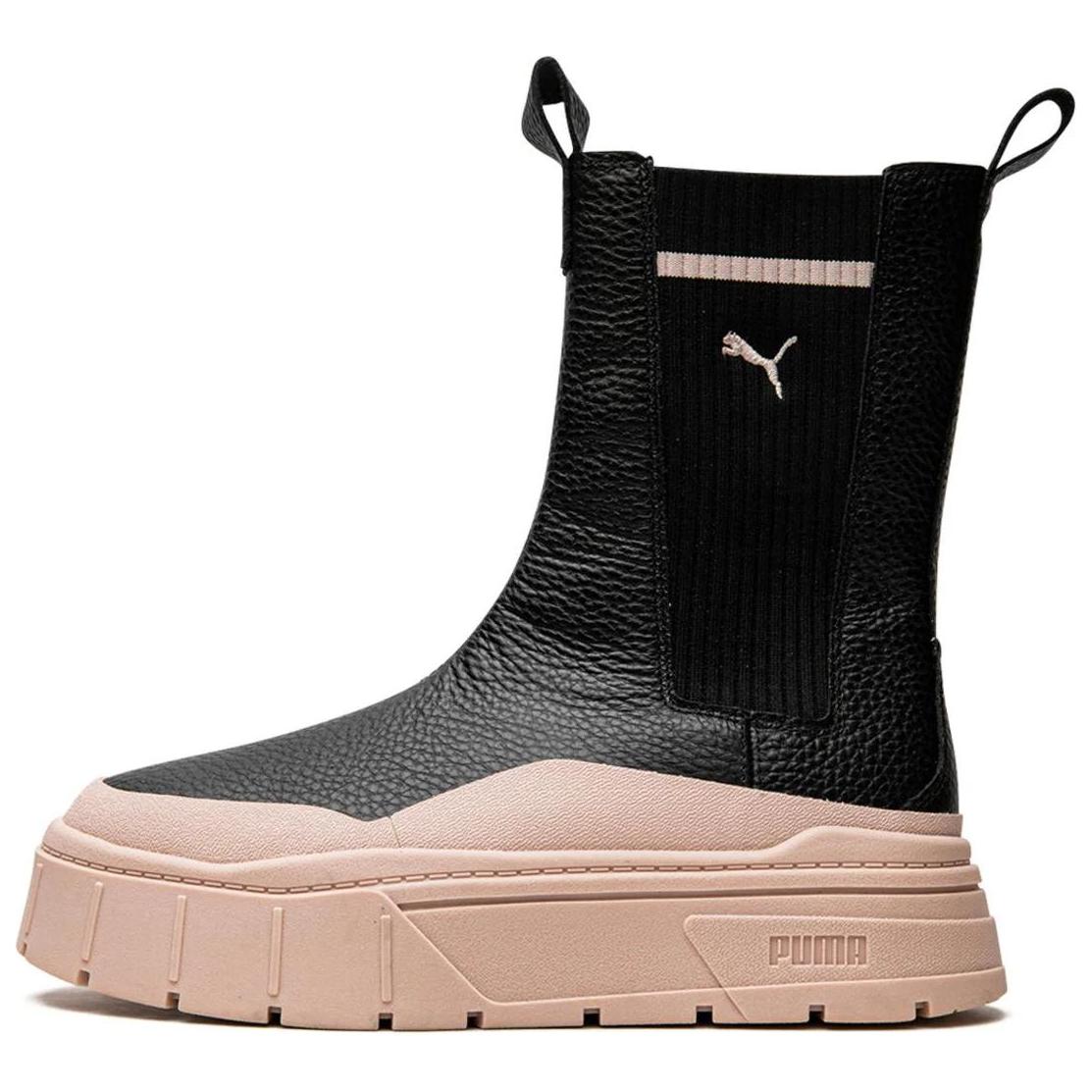 Puma Mayze Stack Chelsea Boot Black Rose Quartz Женские Кроссовки 386742-03 36