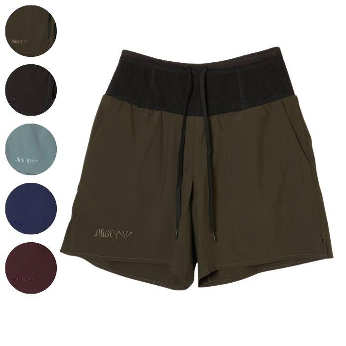 JINGER Unisex Multi-Pocket Running Shorts Marathon Jogging Men Women J-2060