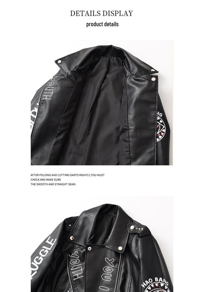 Damen Motorradjacke 2025 Slim Fit aus PU-Leder - Koreanischer Stil Revers Outerwear