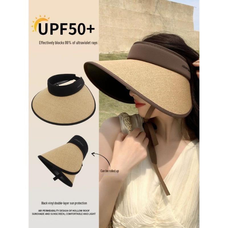 Chapeau de soleil d'été à large bord pour cyclisme, UPF50+, avec protection faciale