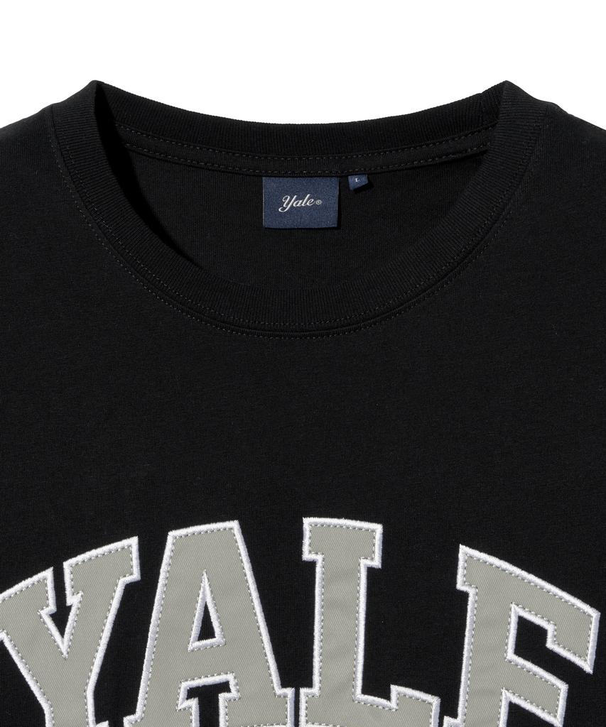 YALE Two-Tone Arch Short Sleeve T-Shirt_Black