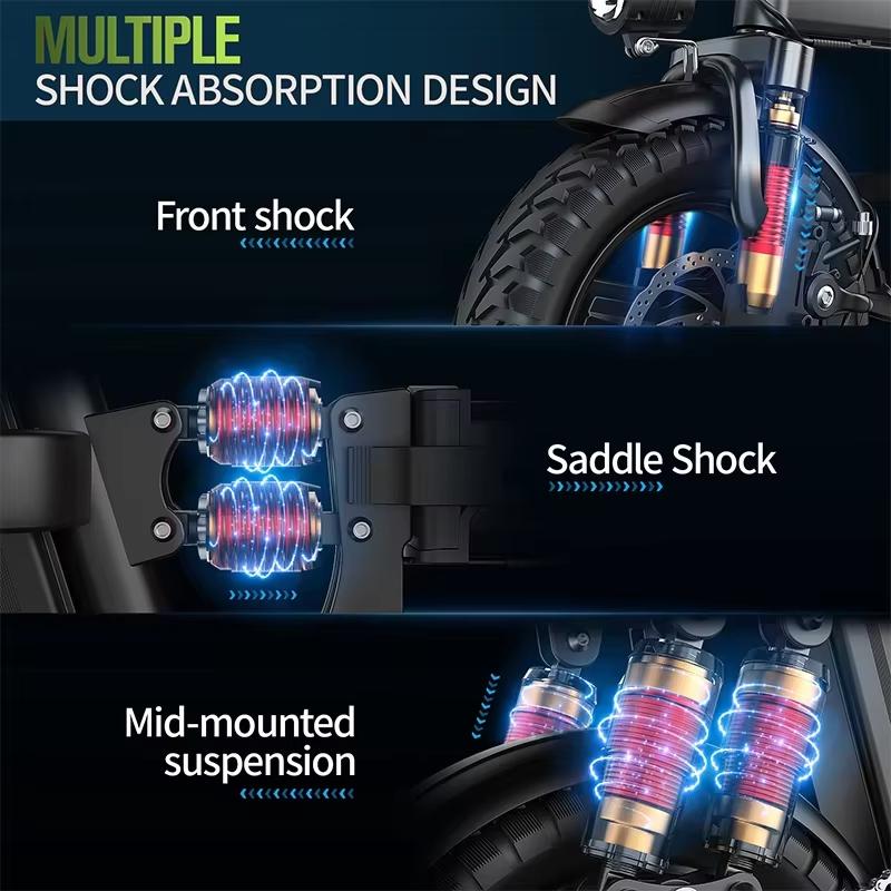 TOOFLY GE5 Rower Elektryczny Silnik 250W Bateria Litowa 48V15AH Rower Elektryczny dla Dorosłych Opona 14-calowa Rower Elektryczny Miejski Składany Mini