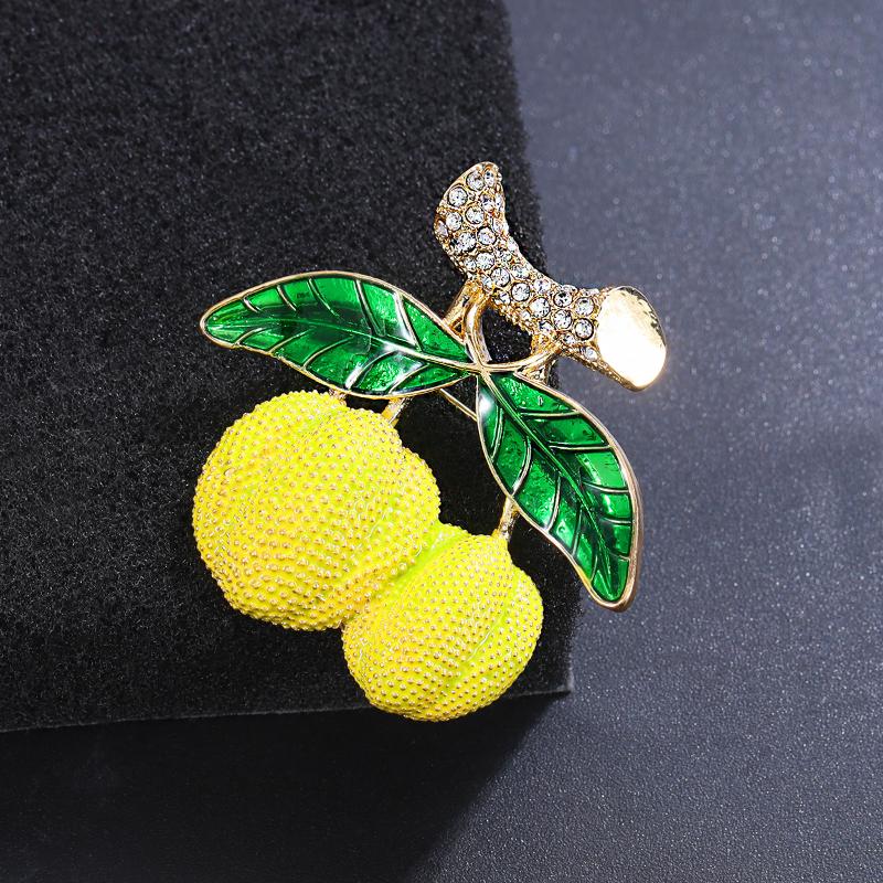 Mode Strass Metall Frucht Durian Broschen Für Damen Kleidung Mantel Party Accessoires Geschenke