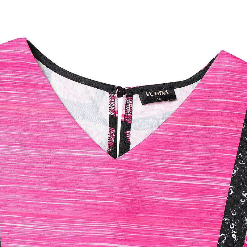 Oversized Women V Neck Short Sleeve Front Print Plus Size Dresses