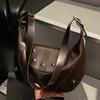 Trendy Rivets, High-end Texture, Large Capacity, Fashionable and Retro, Single-shoulder Crossbody, Underarm Dumpling Bag