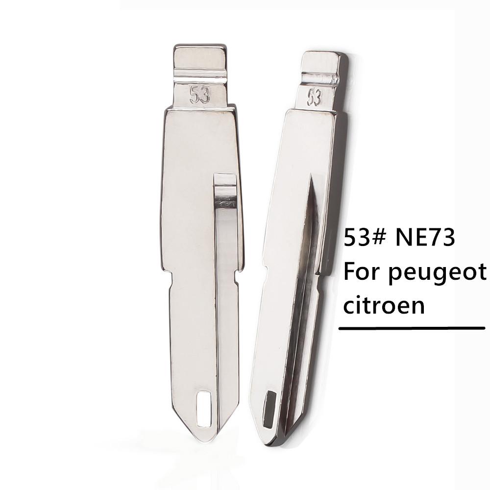 10pcs Flip Car Key Blade NE73 VA2 HU83 SX9 #53 54 58 72 73 83 99 122 For Peugeot 206 207 307 308 407 408 Citroen C3 C4L C5 Blade