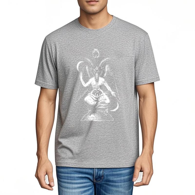 Tshirts For Unisex Crew Neck Soft Cotton Teeshirt Demon With Wings And Horns Crew Neck Quick Dry T Shirt Anime Streetwear Tshirts