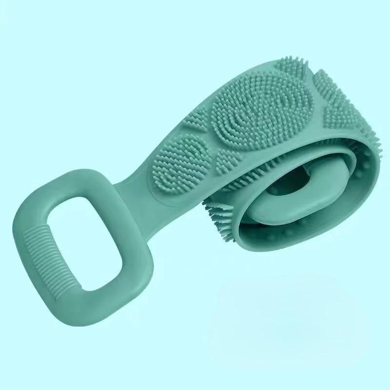 Silicone Scrub Sponge - Powerful Exfoliator Unisex Long Back Scrubber Dead Skin Removal Bath Brush