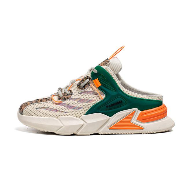 

Модные новые мужские туфли без каблука в стиле ретро 2024 года, модные полутапочки, классические модные мужские туфли, легкие дышащие сетчатые туфли CN 39 бежевый