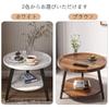 Aikenn Low Round Side Table, Cafe Nightstand, Dining Table, Round Wood Grain Mini Table, Round Table, Sofa Table, Desk, Cornerless, Stylish Living