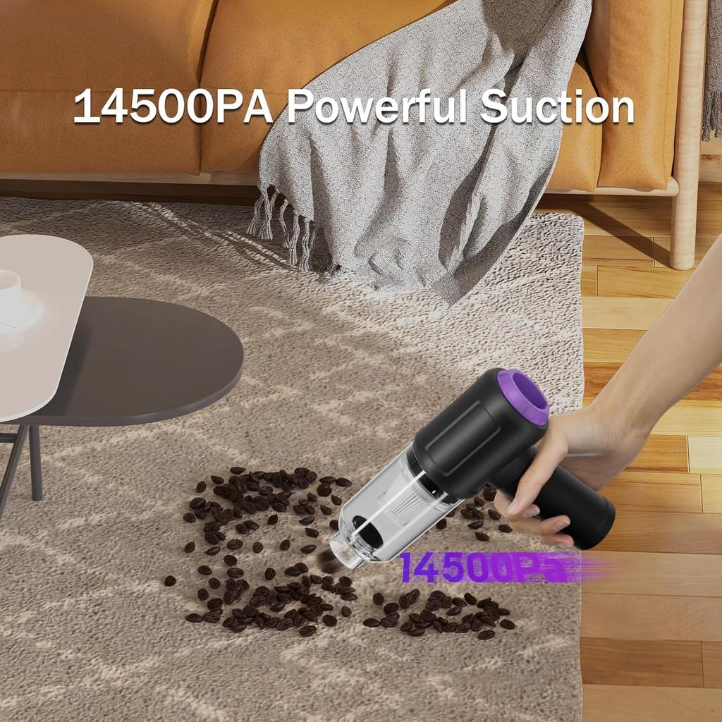14500PA Computer Vacuum Cleaner Keyboard Cleaner Compressed Air Duster - Cordless Handheld Mini Vacuum For PC/Laptop Cleaning - Portable Air Duster