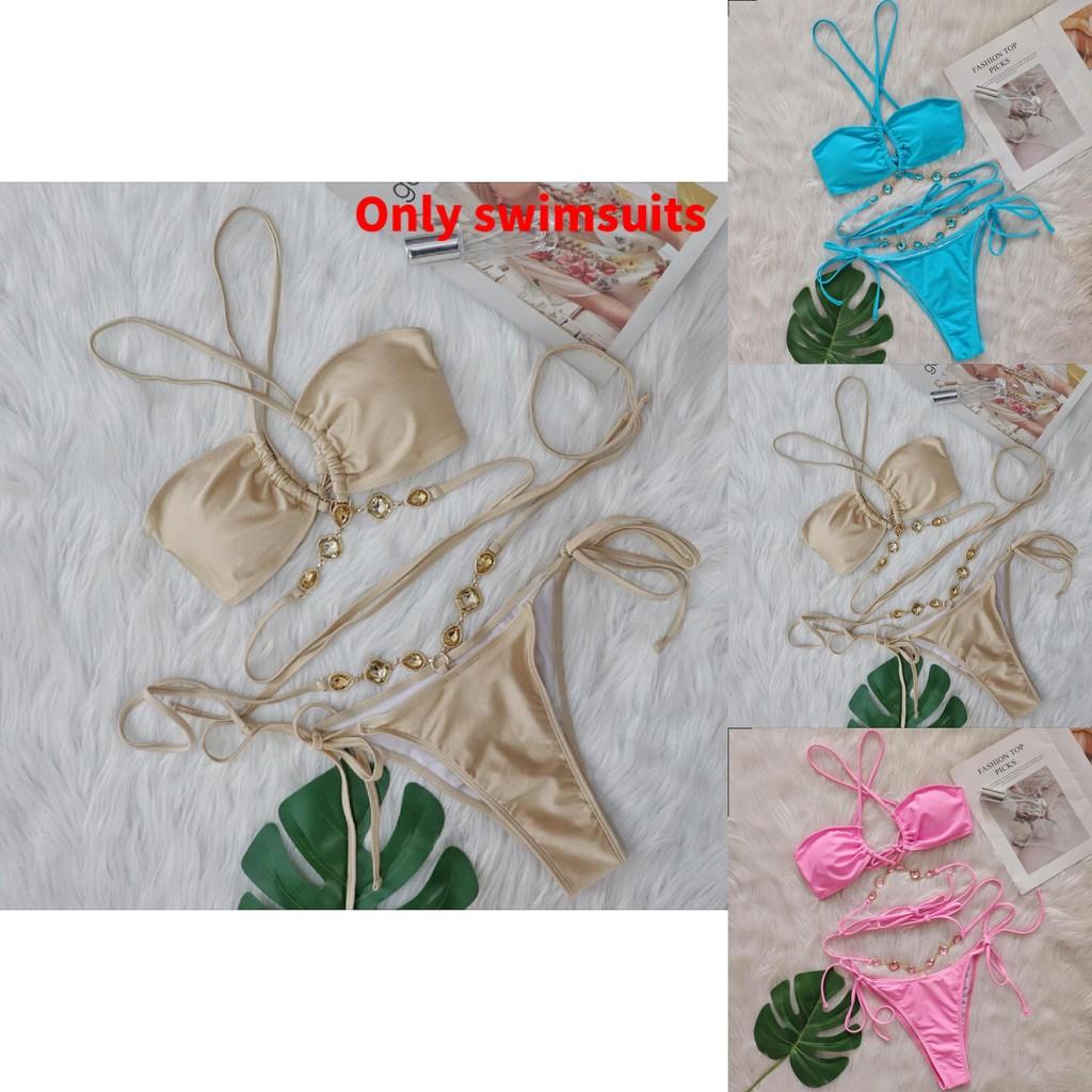 Sexy Bikini With Cross Tie Straps For Beach Swimwear Sexy Womens Swimsuit For Vacation
