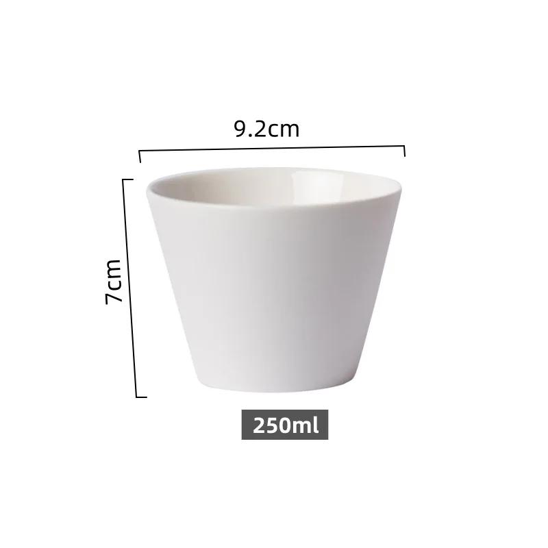 Keramický šálek kávy kulatý černý bílý jednobarevný vysoce kvalitní snídaňový šálek na mléko mikrovlnný keramický džbán na napěnění mléka