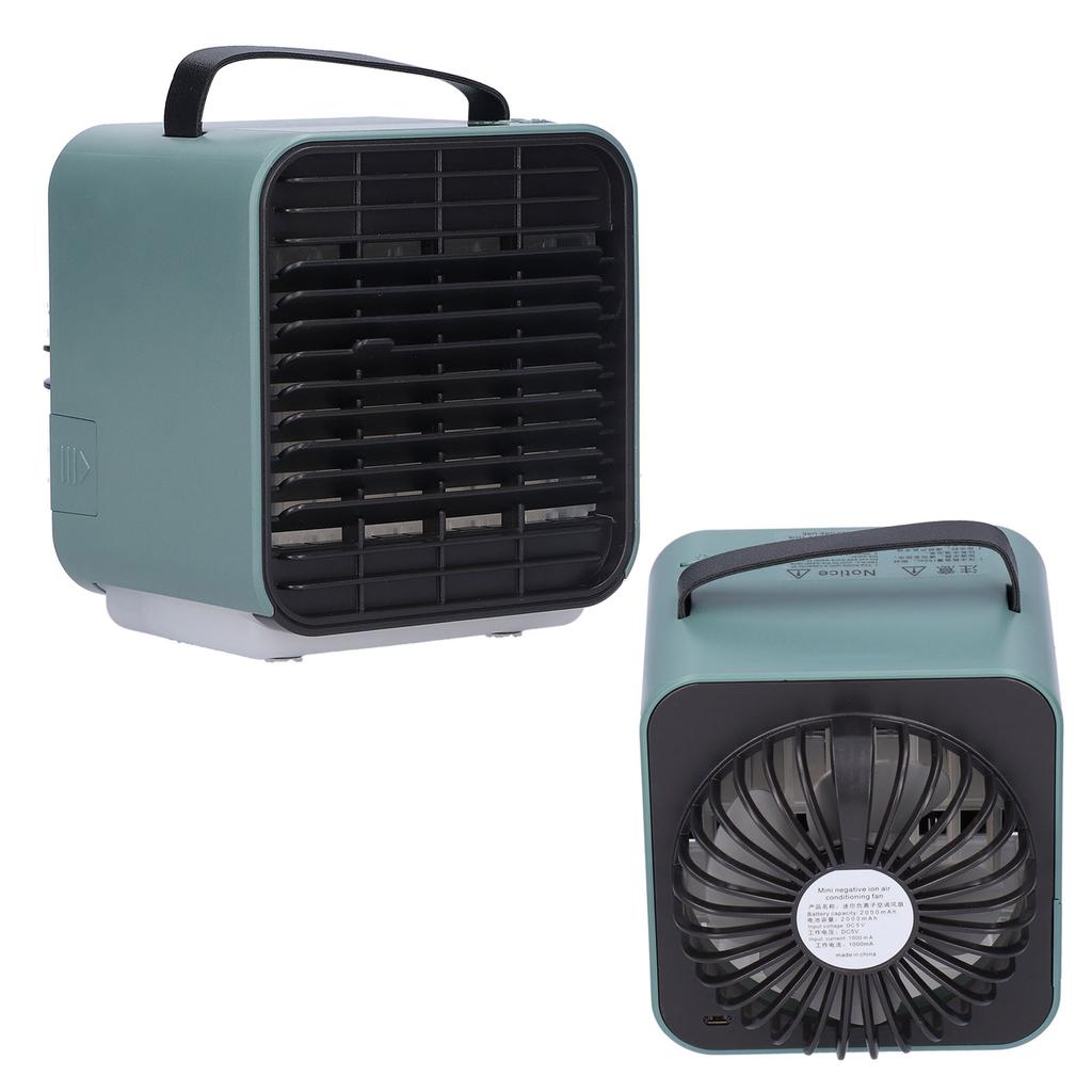 2-in-1 Negative Ion Air Purifier Portable Air Cooler USB Cooling Fan with 3 Wind SpeedGreen