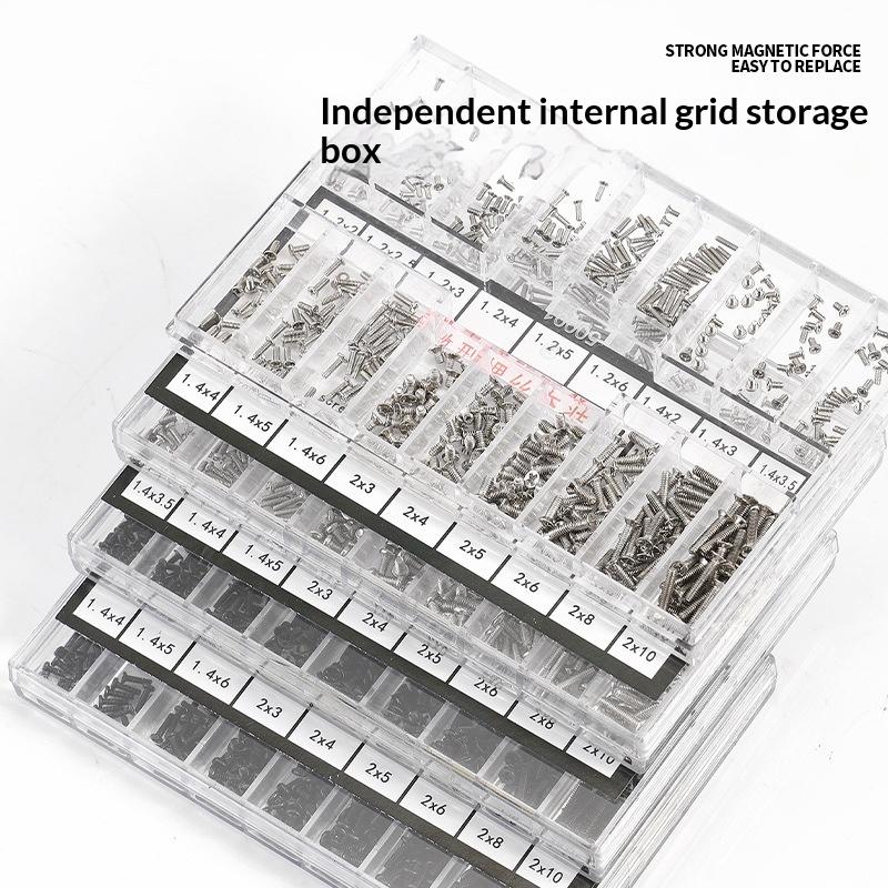 1 Set Watch Screw Box 18 Types Screws Kit Mini Flat Head Screw For Phone Tablet Camera Lens Laptop Repair Accessories