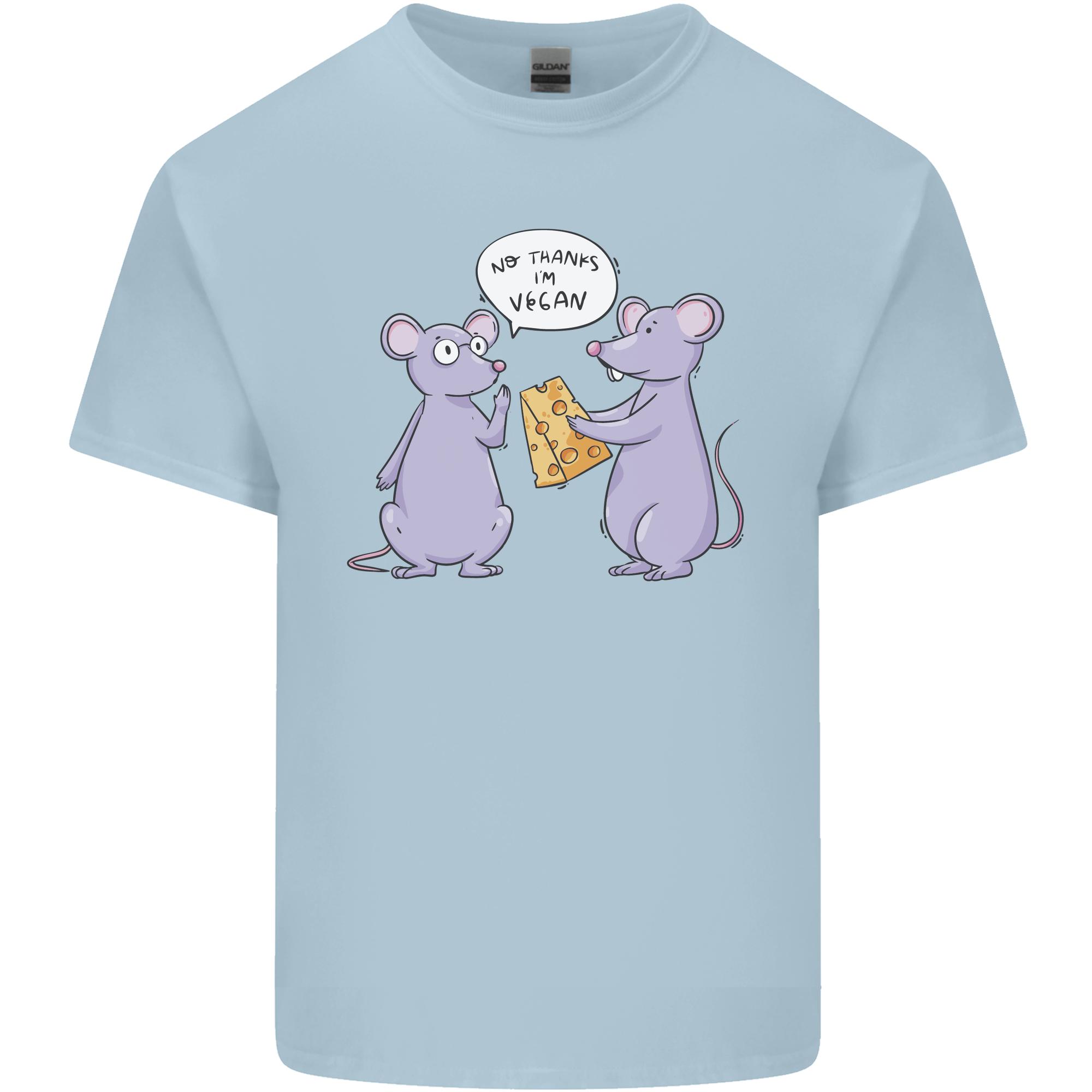 Vegan Mouse Funny Cheese Unisexs Light Cotton TShirt S