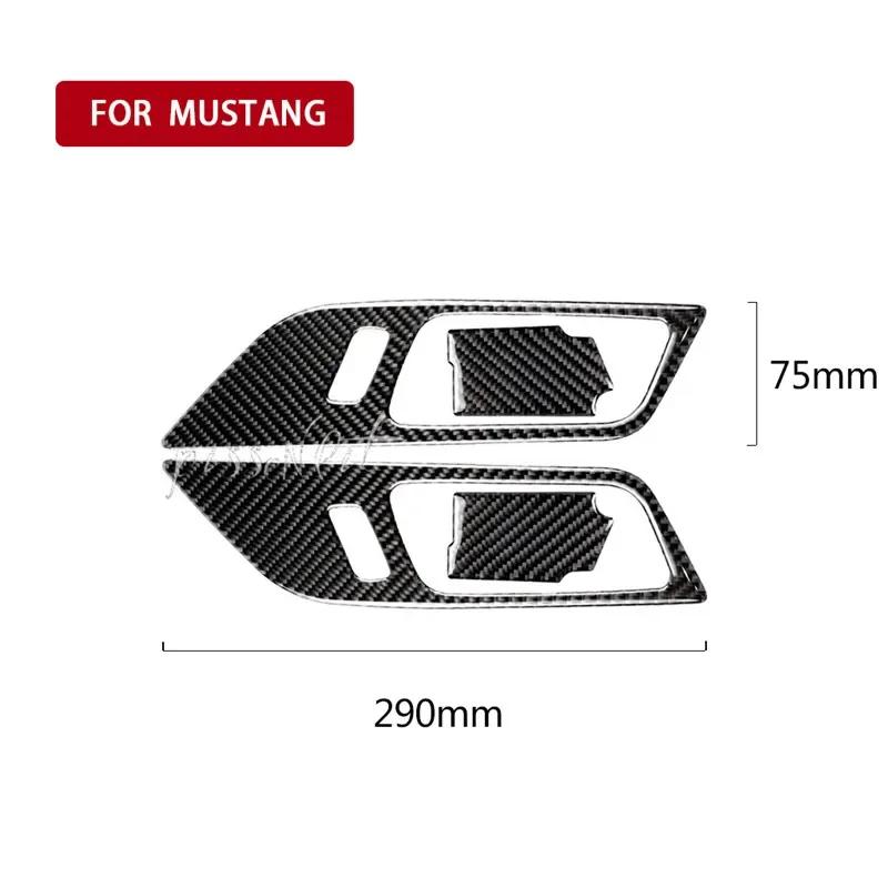 Carbon Fiber Door Inner Handles Door Bowl Decorative for Ford Mustang Car Stickers Car-Styling 2015 2016 2017