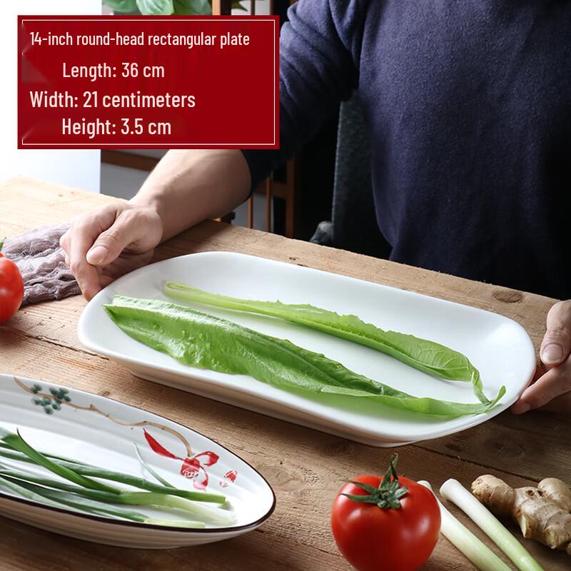 Commercial Large Ceramic Fish Serving Platter