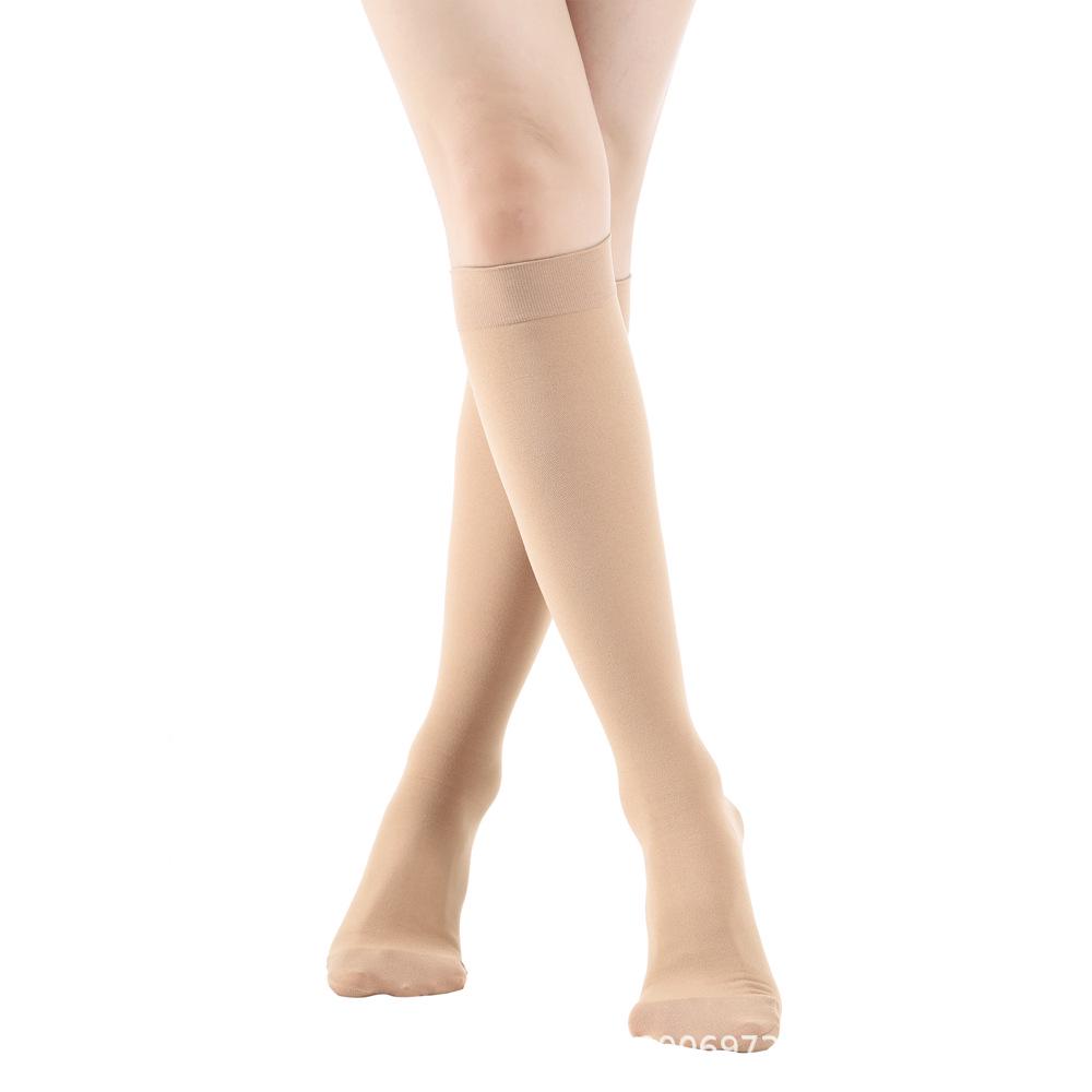 Class 1 Compression Calf Socks 15-21mmHg for Nurses and Aviation, Anti-Varicose Vein, Elastic Mid-Calf Design