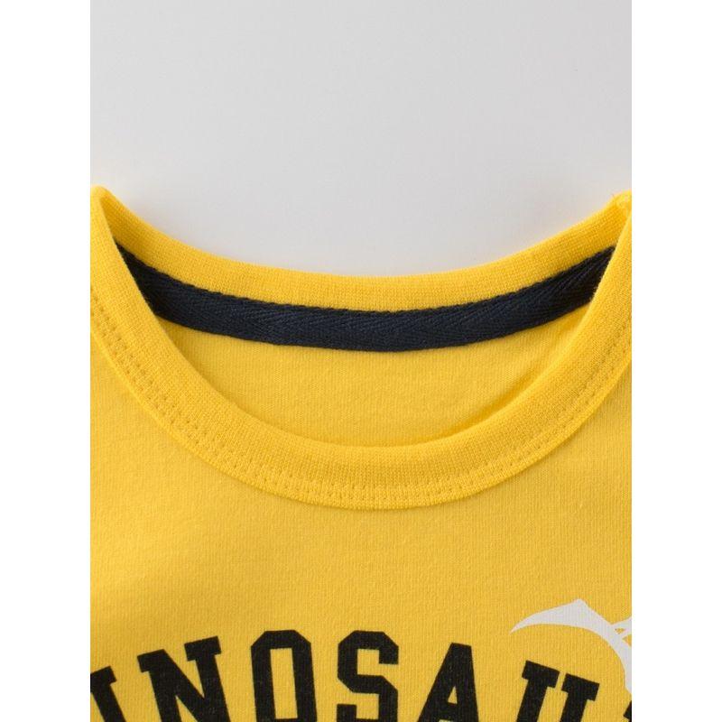 Children's Clothing Spring and Autumn Children's Dinosaur Bottoming Shirt Children's Long-Sleeved T-shirt Boys 100% Cotton Coat Girls Clothes