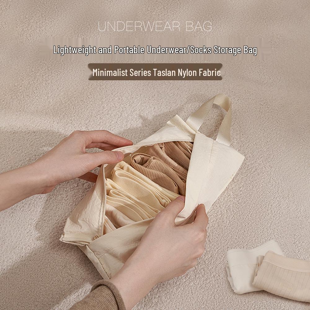 Portable Travel Underwear & Socks Storage Bag with Compartments