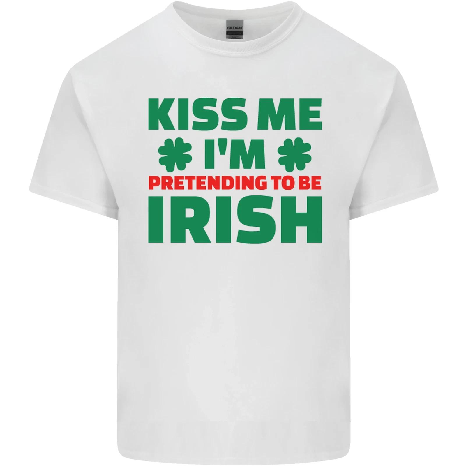 Kiss Me Im Pretending to Be Irish Kids T-Shirt Childrens S