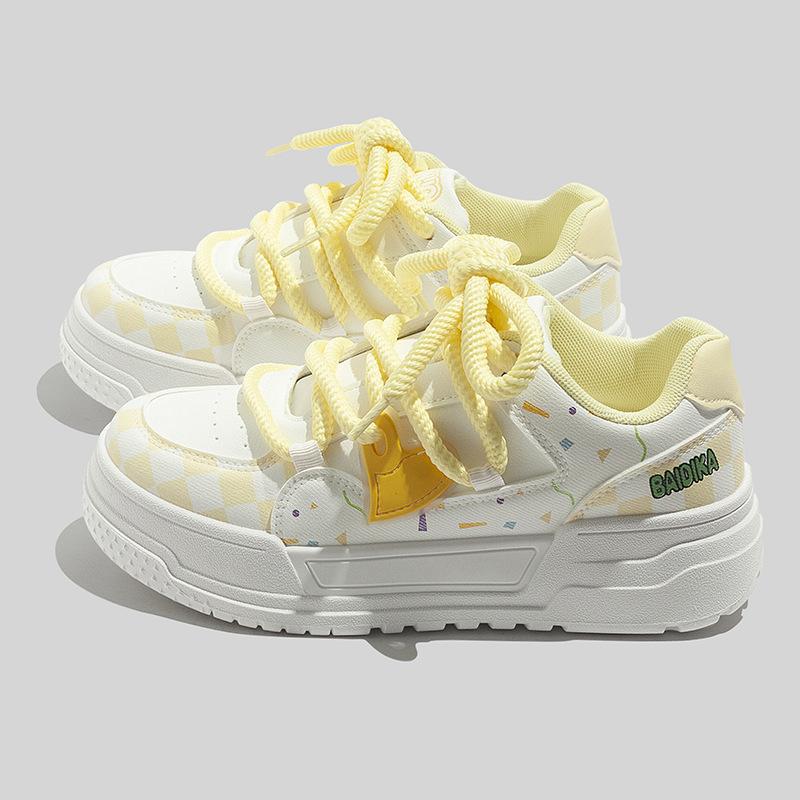 22 spring new thick baseplate shoes mesh breathable thick-soled casual shoes