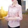 Women Blouse Office Ladies Silk Shirts Printed Tops