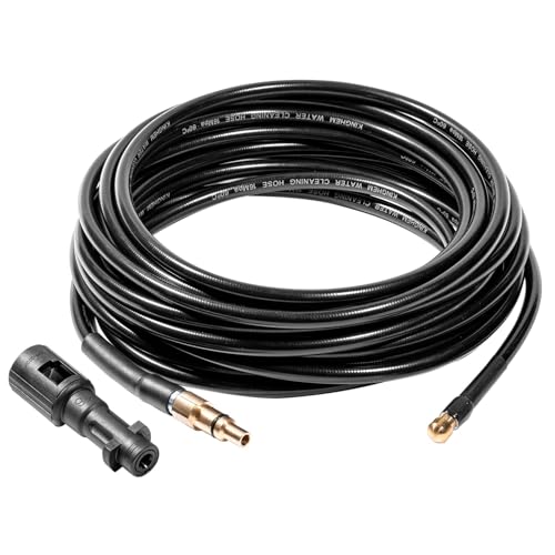 

YUET 10M Drain Cleaning Hose with Adapter, Flexible Tube Unblocker and Drain Kit for Karcher Pressure Washers, Washing Machines, and Sewer Replacement