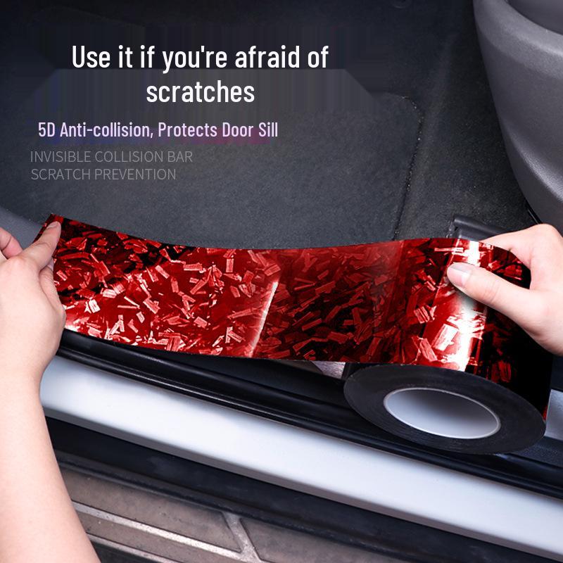 Car Door Sill Protector: Scratch-Resistant, Stain-Resistant Universal Sticker & Trunk Strip, Paint Protection Film. 3cm Width * 3m Length