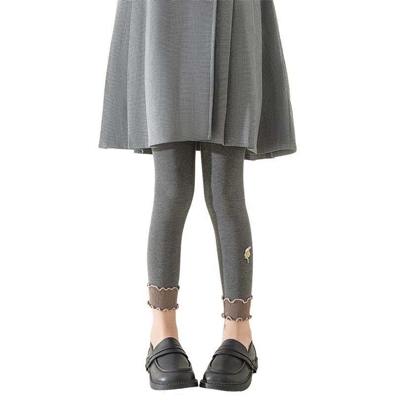 LANGSHA Girls' Ruffle Trim Summer Leggings