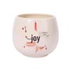 Ceramic Money Tree Succulent Vase: Peace & Joy Decorative Flower Pot for Home & Office.
