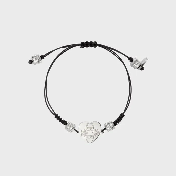 heart bloom bracelet-black