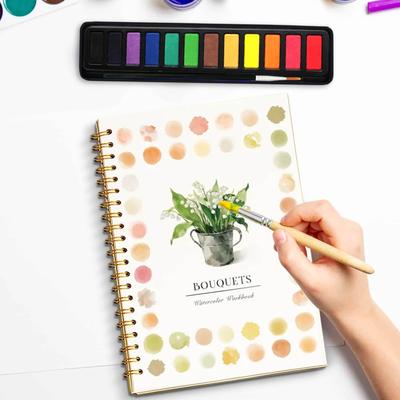 Watercolor Book For Beginners, Painting Set For Beginners, Easy Nature Scene Painting Set, Art Crafts For Creative Exploration (1ml)