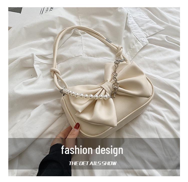 Bowknot Pearl Chain High-End Trendy Crossbody & Shoulder Bag for Women
