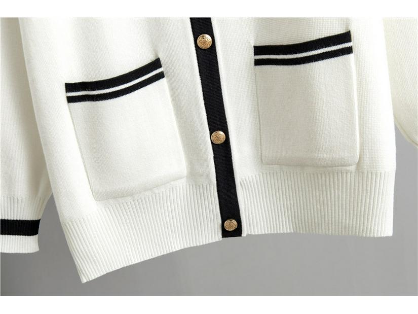 Damen Übergröße Mode Lässiges Strickset: Lockerer Pullover & Midirock für Herbst/Winter