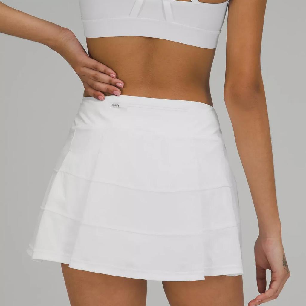 Women's Mid-Waist Nude Short Skirt for Summer Sports