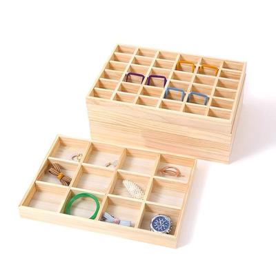 Solid Wood Jewelry Display Tray for Bracelets and Beads