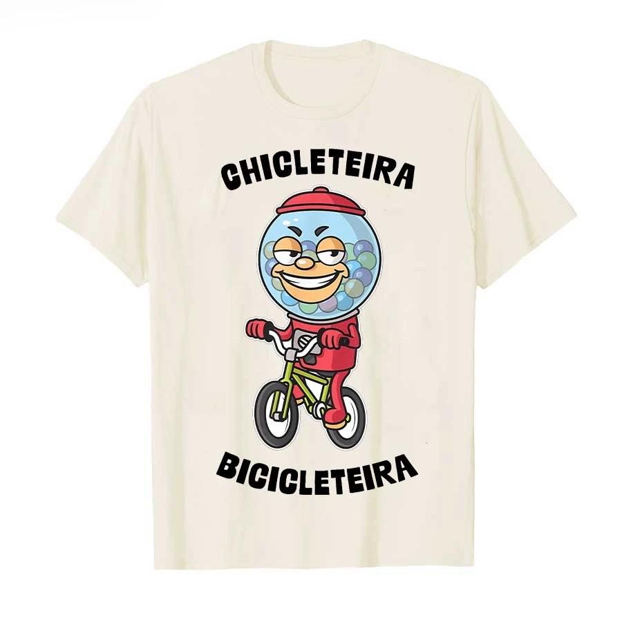 2526 Italienisches Gehirnfäule Kaugummiautomat Fahrradfahrer Meme T-Shirt für Männer Frauen 100% Baumwolle T-Shirts Kurzarm Oberteile