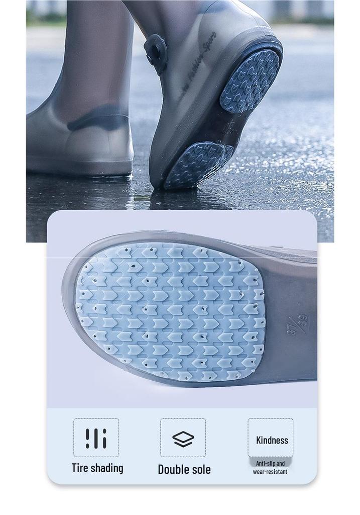 Anti-Slip Waterproof Silicone Shoe Covers for Adults & Children - Wear-Resistant Rain Boots