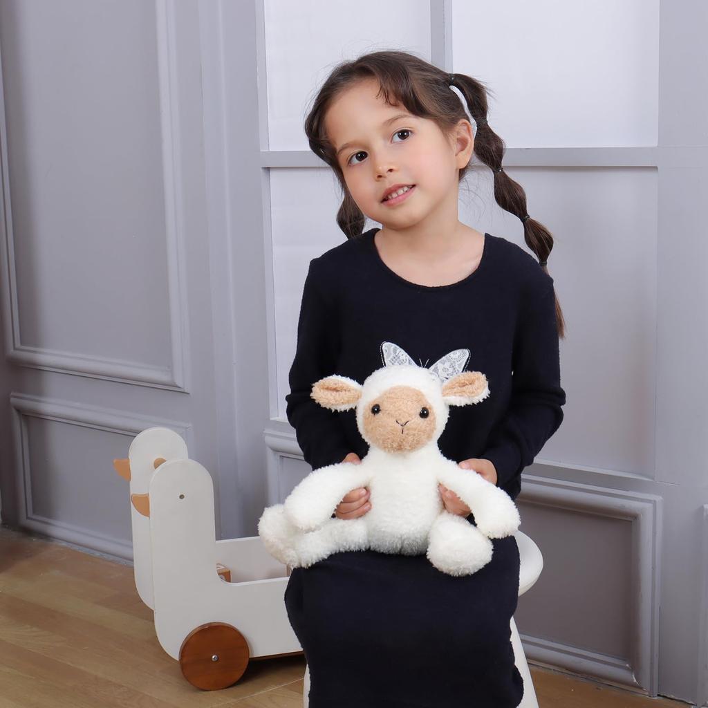 Apricot Lamb Velvet Lamb Plush Toy for Children, Soft and Cute, Fluffy Velvet Lamb for Girls and Boys, 23cm